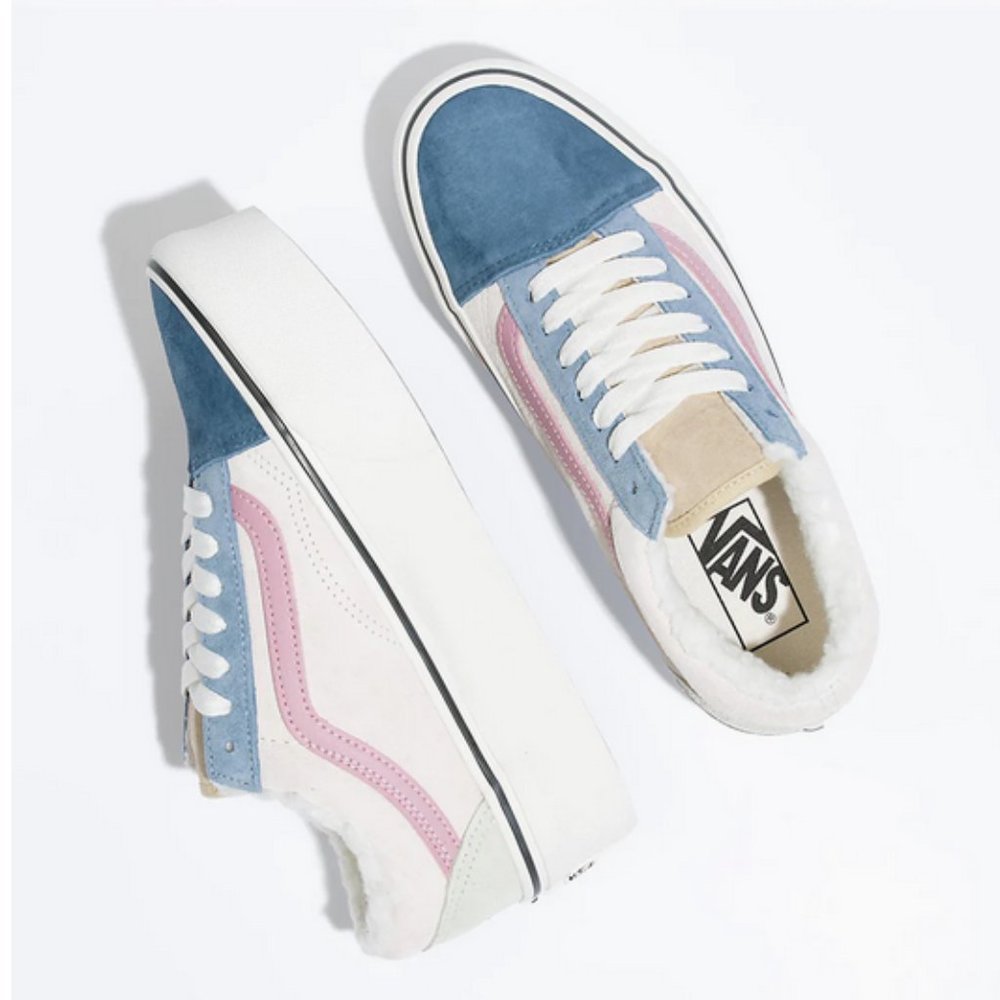 VANS Old Skool Sherpa Platform Shoes - Picture 2 of 12